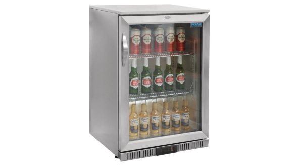 Polar GL007 - Bar / Bottle Cooler Fridge - Silver 138 Litres