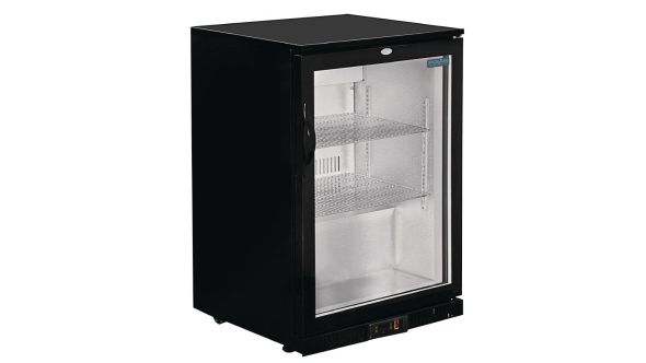 Polar GL011 - Bar / Bottle Cooler Hinged Door - Black, LED Lighting