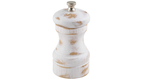 White Wash Salt/Pepper Grinder 10cm - Genware