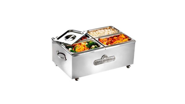 King Edward BM2V/SS - Wet or Dry 1/1 GN Traditional Bain Marie - Stainless Steel