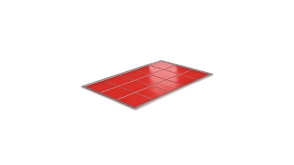 Primeware HT1RD - Ceramic 1/1 GN Hot Tile  - Bain Marie Insert Red