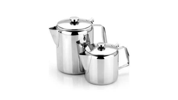 Stainless Steel 9 To 12 Cup Teapot 70oz / 2.0 Ltr - Sunnex 11058