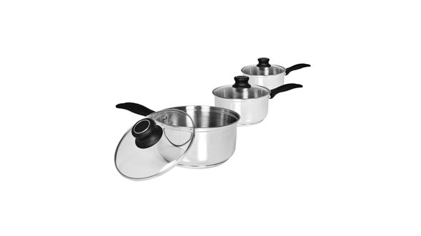 Cook & Eat 3pc S/S Pan Set 14/16/18cm