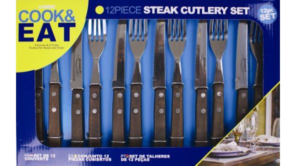 Steak Set 12pc&nbsp; Wood Handle