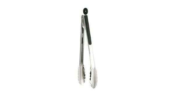 Tongs S/S Black Handle 30cm / 12"