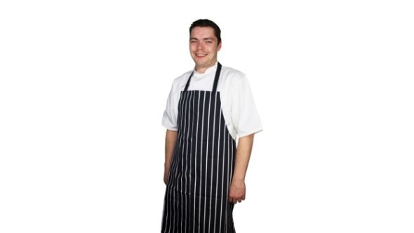 Butcher Stripe Apron Blue