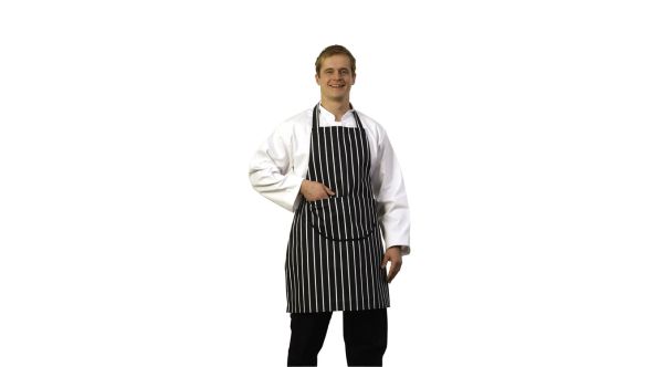 Chef's / Waiter's Bib Apron Blue With Pocket