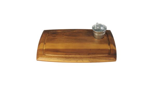 Acacia Wooden Board Small Circular Recess