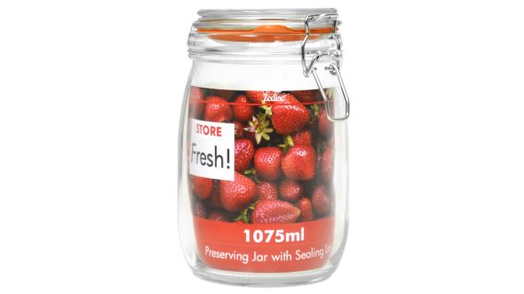 Cliptop Glass Preserving Jar 17cm / 7"