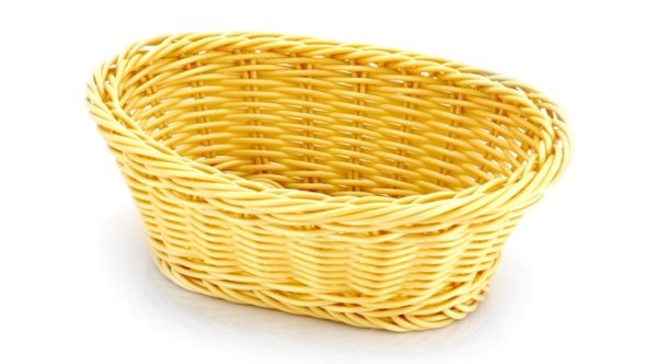 Rattan Basket Heavy Duty Oval 24 x 17x8cm