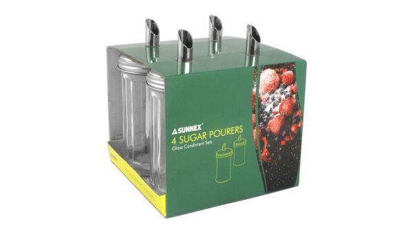 Glass Sugar Pourers 4 Pack