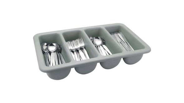 Plastic Cutlery Tray Grey 54x33x10cm