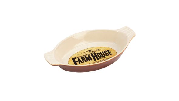 Ceramic Oval Eared Oven Dish 25x13x4cm Farmhouse FH039M