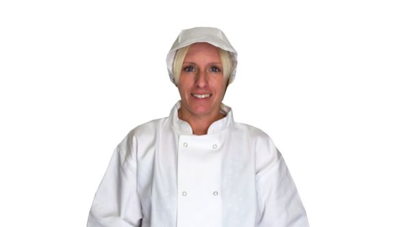 Chef's White Net Peaked Cap