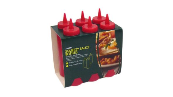 Sauce Bottle Red 12oz Pack 6