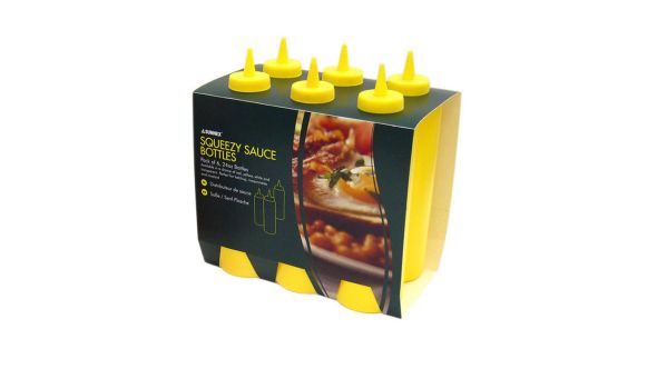 Sauce Bottle Yellow 12oz Pack 6