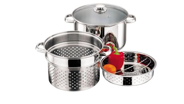 Stainless Steel Steamer / Pasta Set 3pc  / 24cm