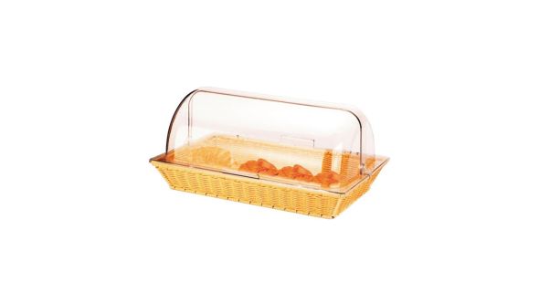 Rectangular Basket With Roll Top Cover