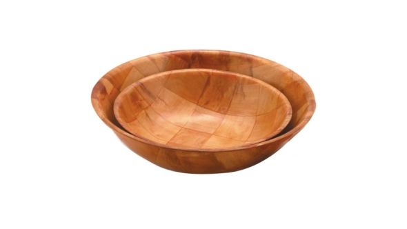 Woven Wood Round Bowl 20cm / 8"