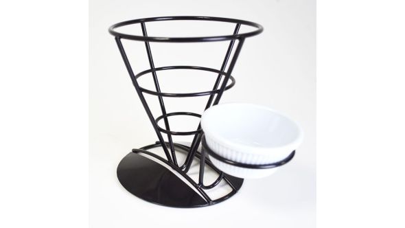 Black Display Cone And Ramekin Holder YZ1052