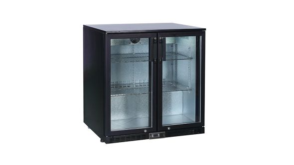 Koldbox KBC2 Double Hinged Door Bar Bottle Cooler 208L - Black