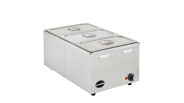 Ceonline OLGBM2 - Electric Bain Marie - Wet & Dry Heat Full Size 1/1 GN