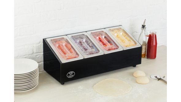 King Edward PKCS-BLK Pizza King Chilled Pizza Toppings / Prep Unit