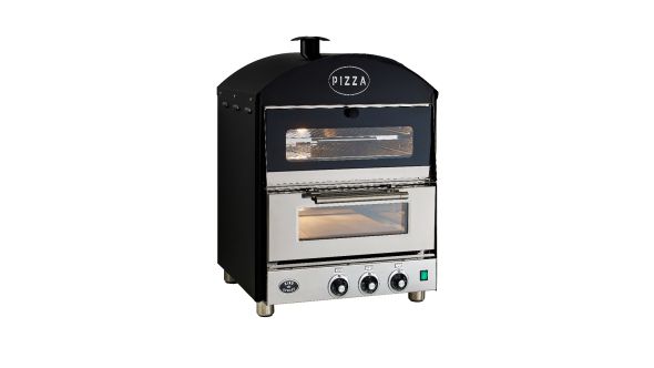 King Edward PK1W Pizza King Oven - Single Deck With Warmer - Black