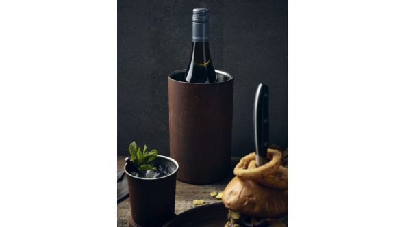 Rust Effect Wine Cooler 12cm Dia x 20cm High - Genware 003RT