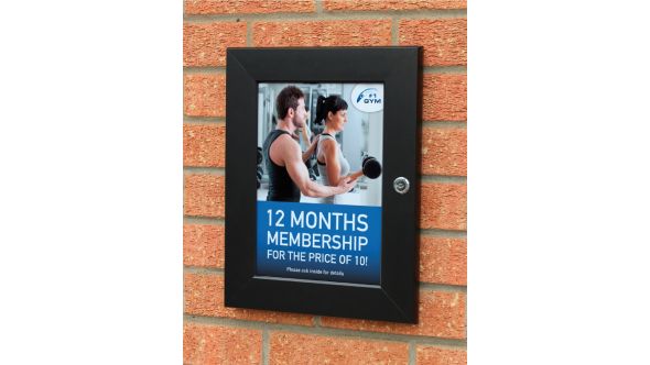 40"x60" (1016x1524mm) Black Lockable poster frame.