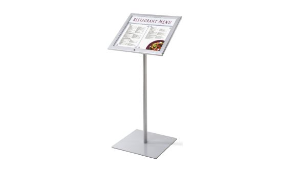 A4 Portrait Non Illuminated Premium Lockable Menu Stand