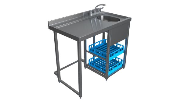 Parry MB-GS4 Modular Bar Glass Wash Station 1000mm Wide