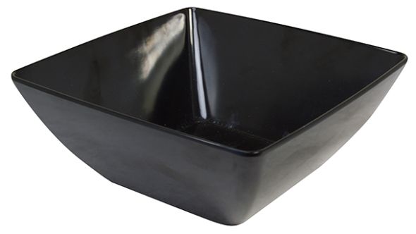 Melamine Square Bowl Black 26cm MB26B