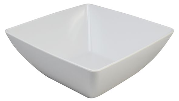 Melamine Square Bowl White 26cm MB26W