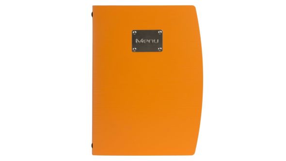 Rio A4 Menu Holder Orange 4 Pages