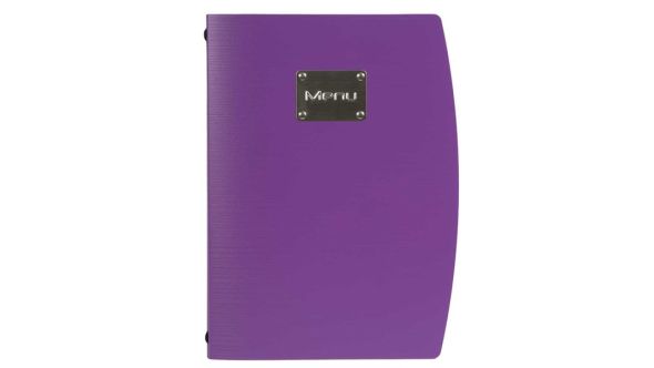 Rio A4 Menu Holder Purple 4 Pages