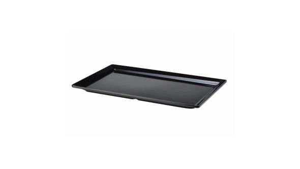 Black Melamine Platter GN  FULL SIZE Size 53 X 32cm - Genware