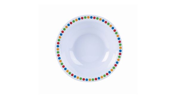 Genware Melamine 6" Bowl- Coloured Circles