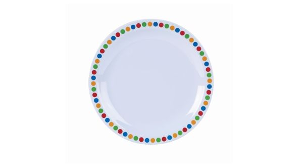 Genware Melamine 6.25" Plate- Coloured Circle