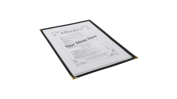 American Style Clear Menu Holder - 1 Page - Genware