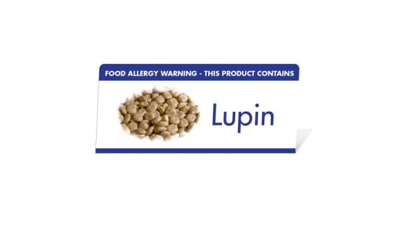 Allergen Warning Buffet Tent Notice "This Product Contains Lupin" BT0015