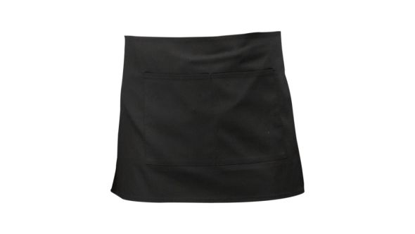 Black Short Apron 70cm x 37cm - Genware