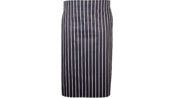 Navy Butchers Stripe Waist Apron 71cm X 76cm - Genware