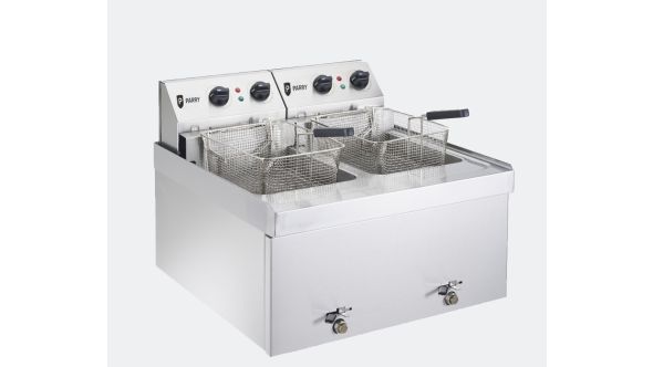 Parry NPDF6 - Electric Double Table Top Fryer