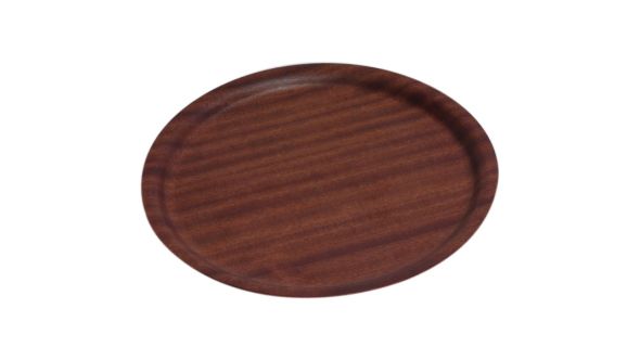 Darkwood Round Tray Non-Slip 270mm Dia - Genware