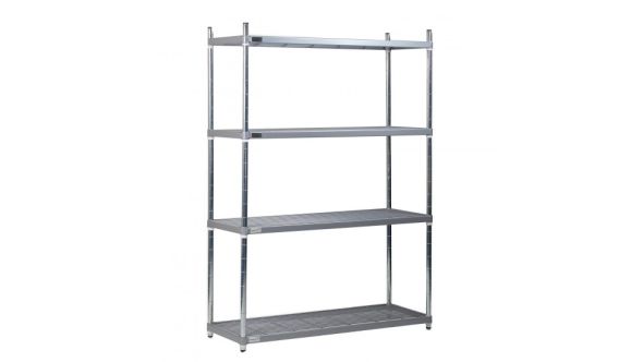 4 Tier Nylon Coated Quartermaster Shelving - 1700mm High, 500mm Deep & Different Widths Available