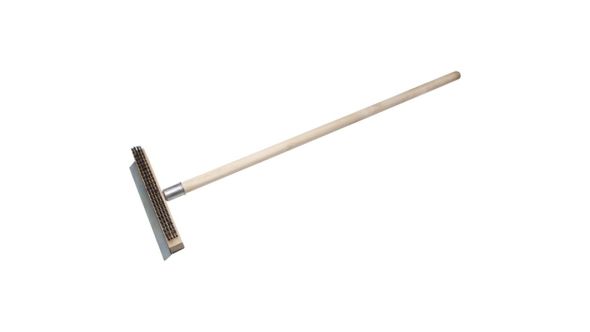 Pizza Oven Wire Brush W/Scraper (No Handle) - Genware