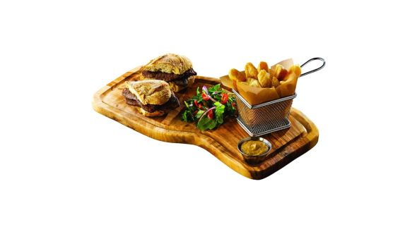 Olive Wood Serving Board W/ Groove 40X21cm+/- - Genware