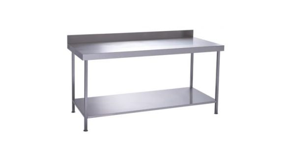 Parry TAB12700W - Stainless Steel Wall Table With Shelf- 1200(W) x 700(D) x 900(H) mm