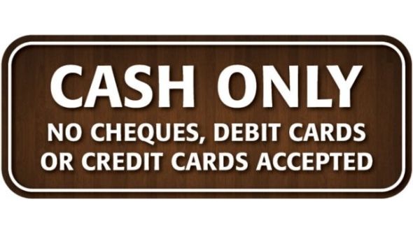 CASH ONLY sign - Mileta CA007